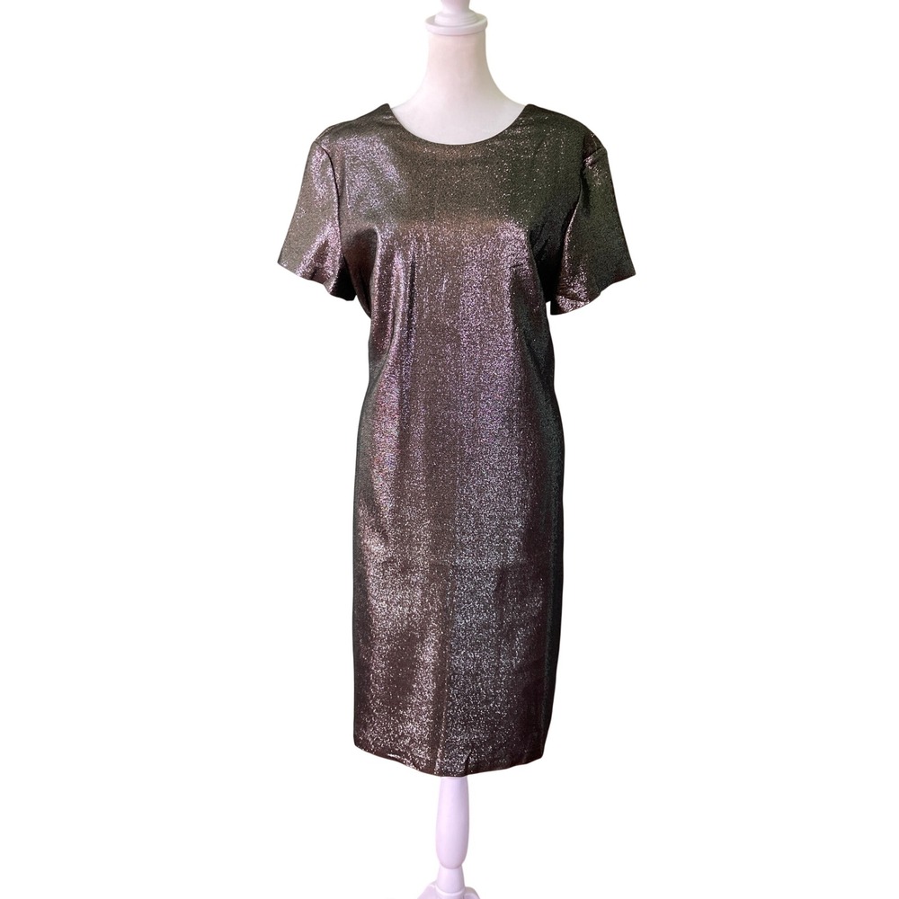 J. McLaughlin James Mini Shiny Dress Metallic Party Holiday (Size XL)